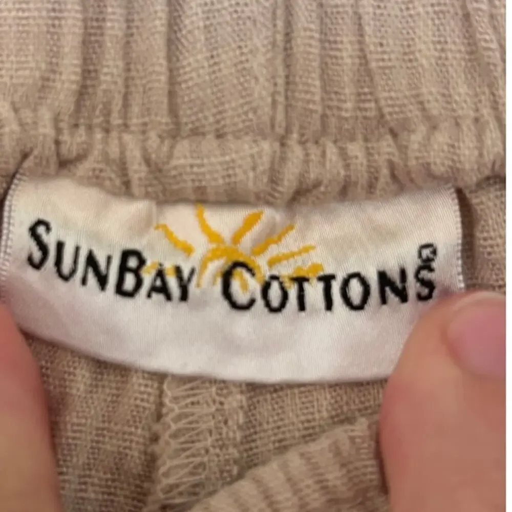 SunBay Cottons Vintage NEW OLD STOCK Size XL Beige Pull-On Cropped Pants